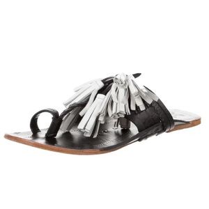 Figue Scaramouche Leather Tassel Sandals